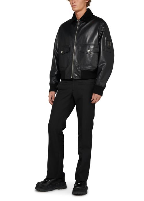 GIVENCHY Aviator jacket with shearling collar