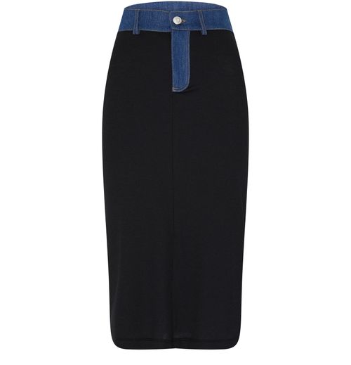 COPERNI Midi ribbed denim skirt