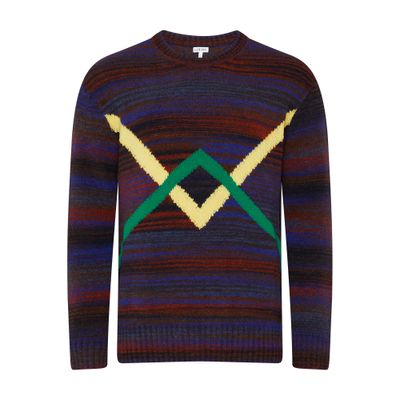 Loewe Jacquard-design Sweater In Green