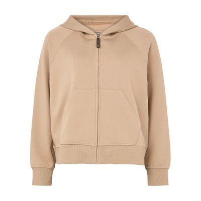S Max Mara Zippered Hoodie In Beige