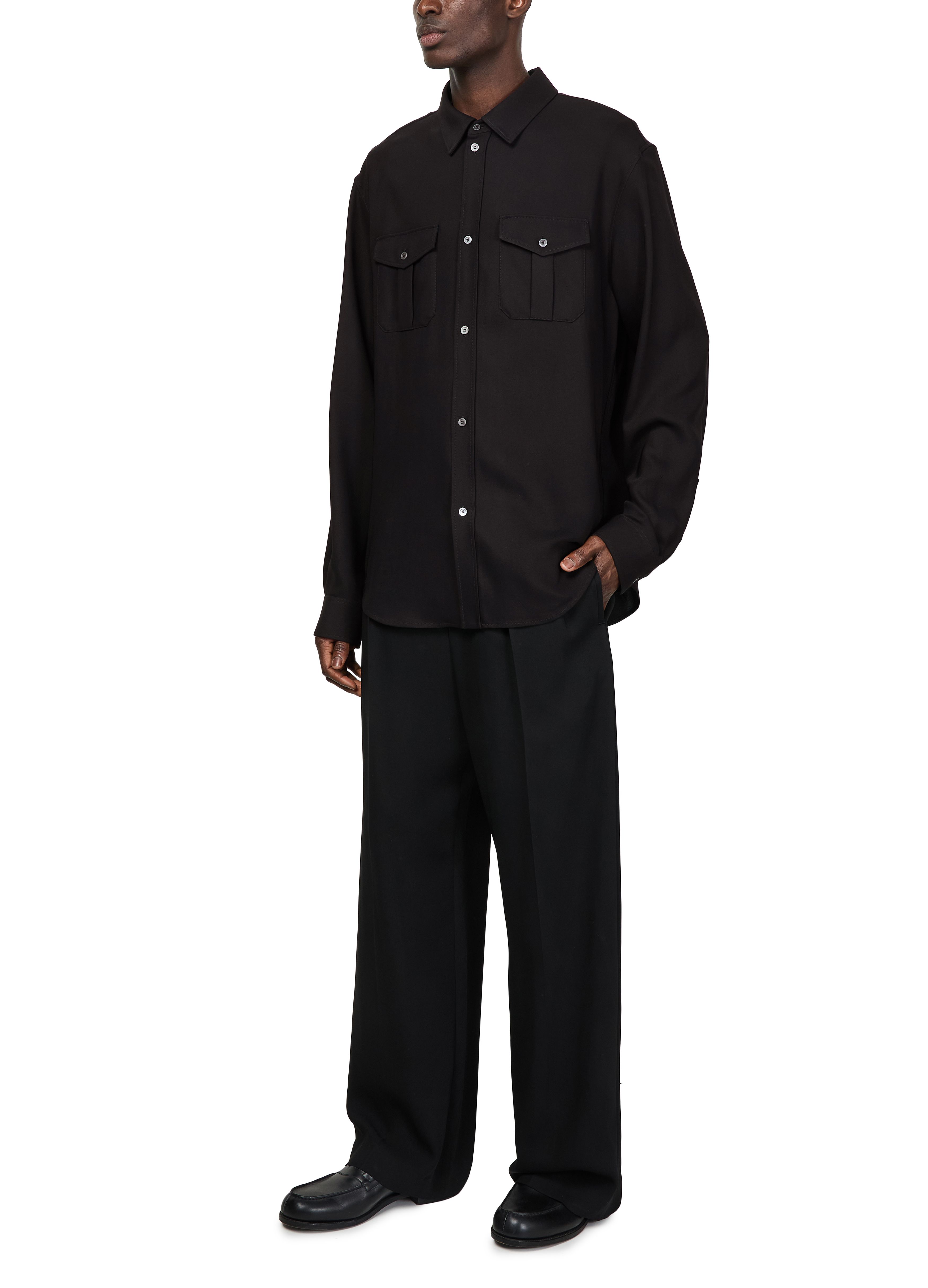 Wide leg pantss in stretch viscose thumbnail 6