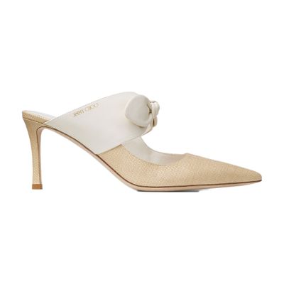 Jimmy Choo Rali 75 Mules In Beige