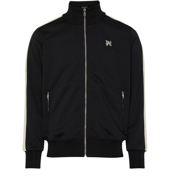 Palm Angels Pa Monogram Leather Track Jacket