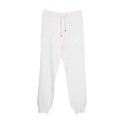 Barrie Romantic Timeless Cashmere Jogging Trousers In White