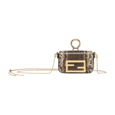 Fendi Nano Baguette Charm In Brown