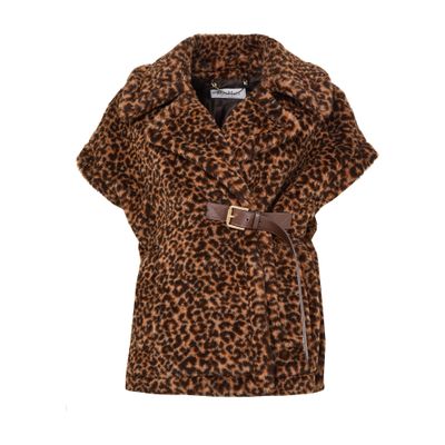 Max Mara Newabavo Teddy Cape In Brown