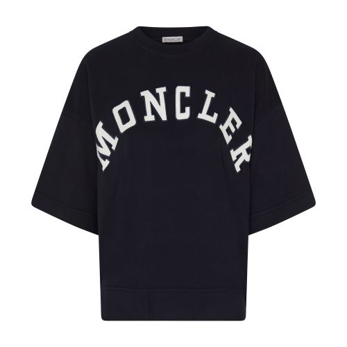 Shop Moncler Short-sleeve T-shirt With Logo In Navy