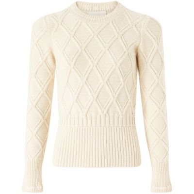 Isabel Marant Holly Round Neck Sweater In White