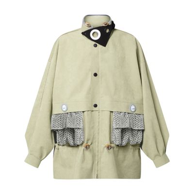 Louis Vuitton Crochet Pocket Parka In Green