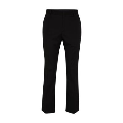 Off-white Ow Wool Slim Zip Pants In Black_black