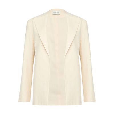 Loulou De Saison Rocco Reverse Lapel Jacket In Burgundy