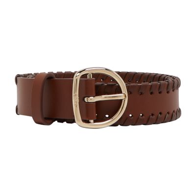 Shop Chloé Mony Belt In Pure_brown