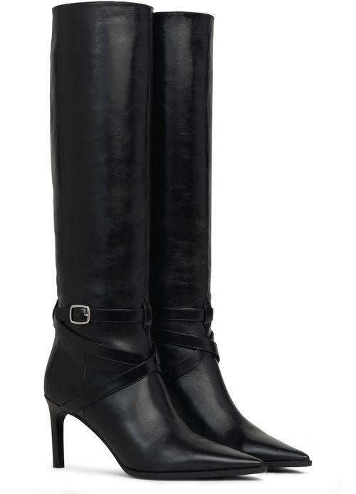 CELINE Celine verneuil calfskin high boots