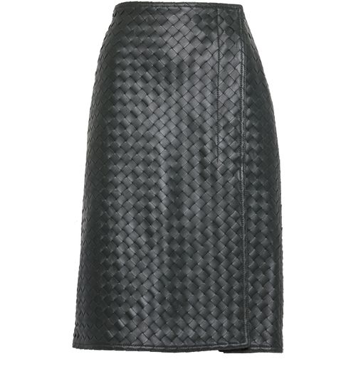 BOTTEGA VENETA Intrecciato leather skirt