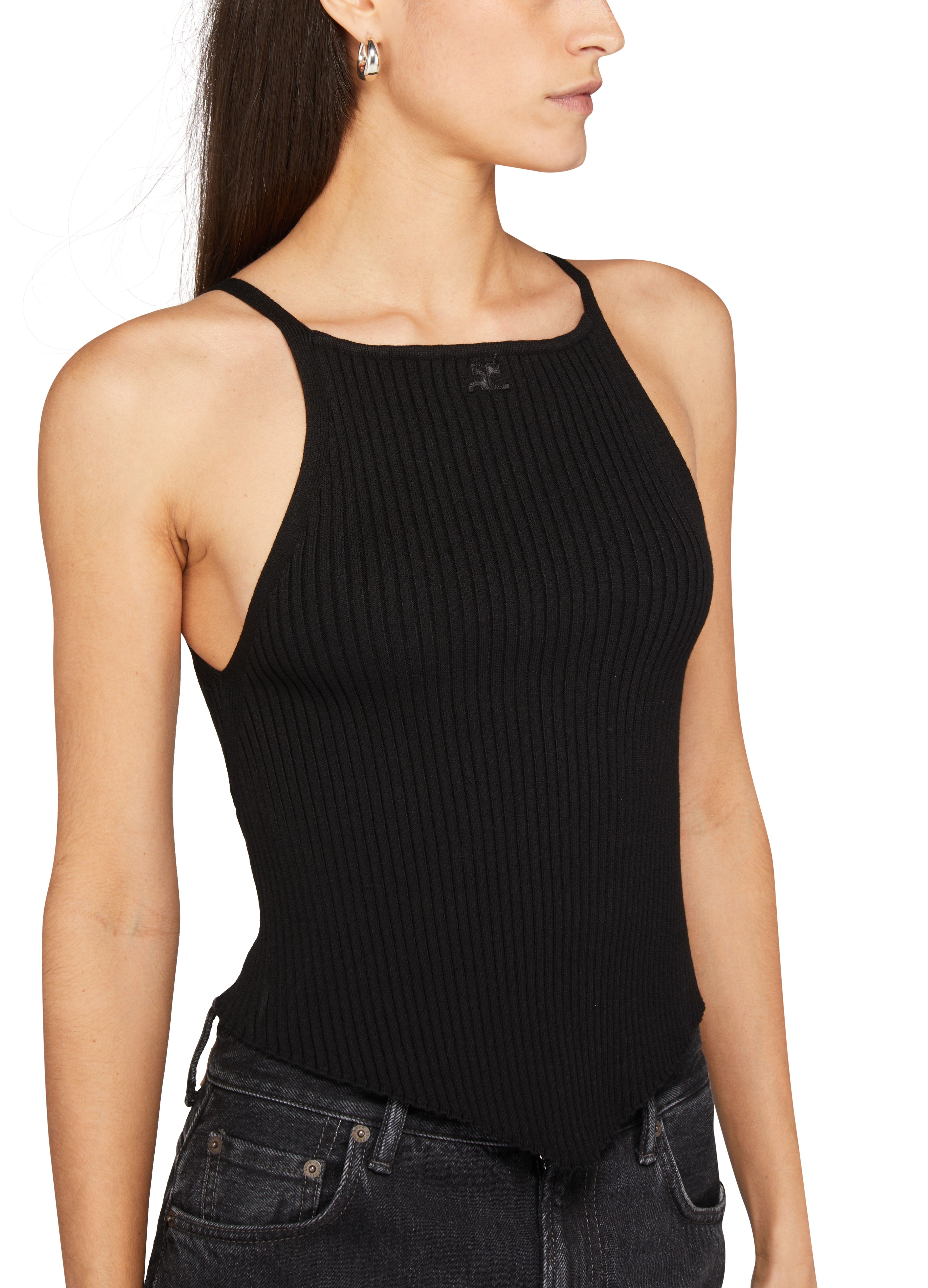Signature pointy rib knit top thumbnail 4