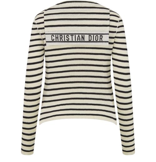 DIOR Sweater with Lace-Up Neckline