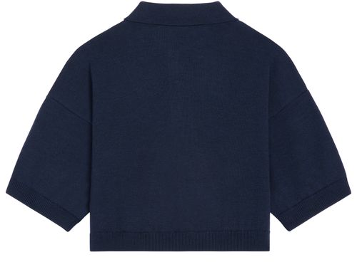 CELINE Triomphe cropped polo in wool