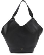 トートバッグ KHAITE 'Medium Lotus Tote' shopping bag Medium Lotus Tote in Black Pebbled Leather – KHAITE