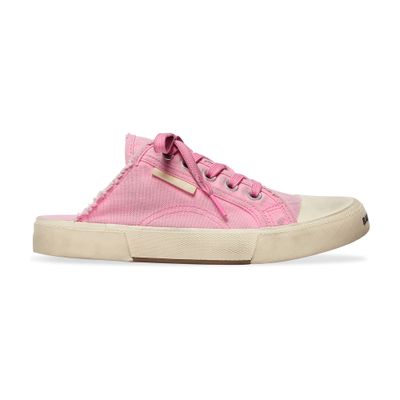 Balenciaga Paris High Distressed Rubber And Cotton-canvas Slip-on Sneakers In Pink_white