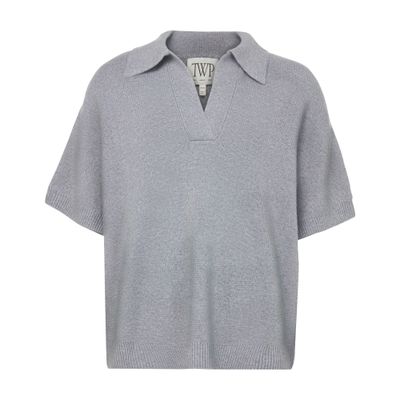 Twp Loose-fitting Short-sleeved Polo Shirt In Gray