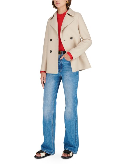 HARRIS WHARF LONDON Manteau en laine pressée