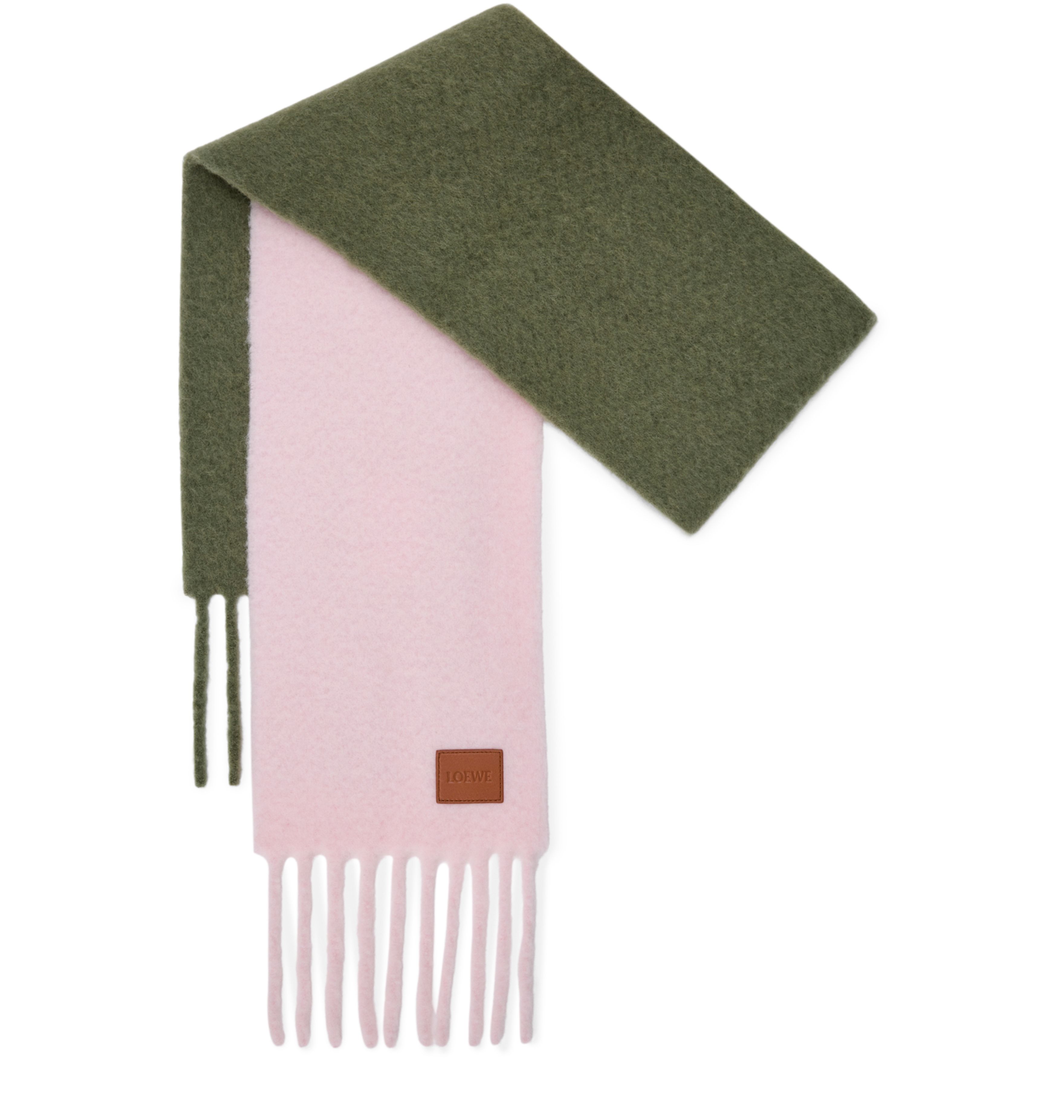 Two-tone alpaca and wool scarf