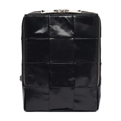 Bottega Veneta Cassette Sling Bag In Black Silver