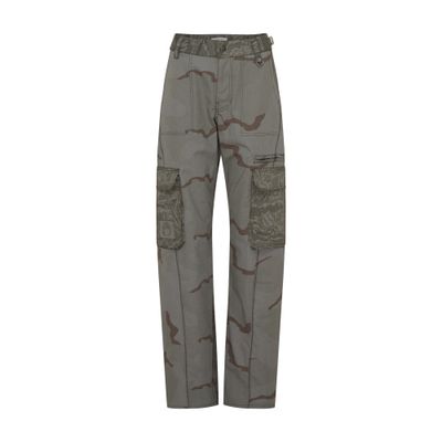 Shop Marine Serre Regenerated Camo Cargo Pants In Grey