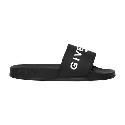 Givenchy Slide Flat Sandals In Black