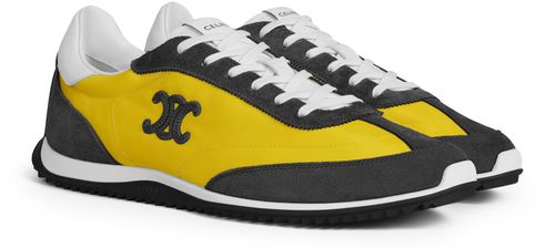 CELINE Celine racer - low top sneaker with Triomphe in nylon, suede calfskin and calfskin