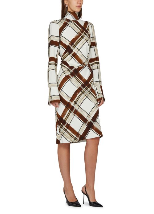 DRIES VAN NOTEN Robe midi imprimée