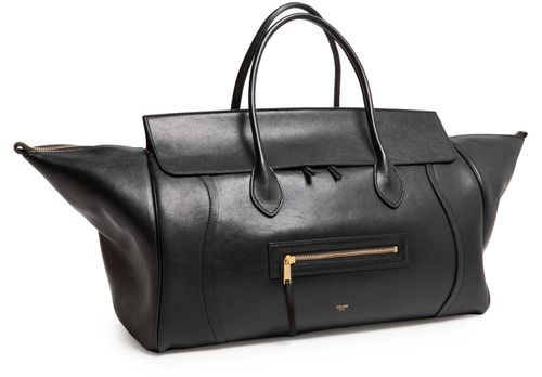 CELINE Large new luggage in supple shiny lambskin