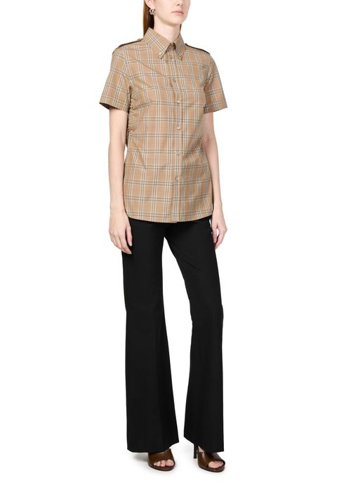 BURBERRY Check short-sleeve shirt