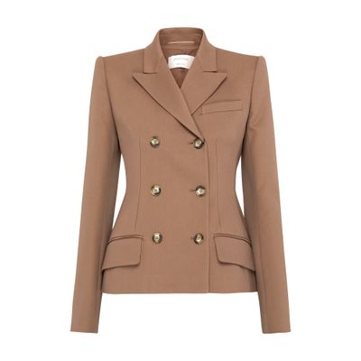 Shop Sportmax Cablo 6 Button Jacket In Beige