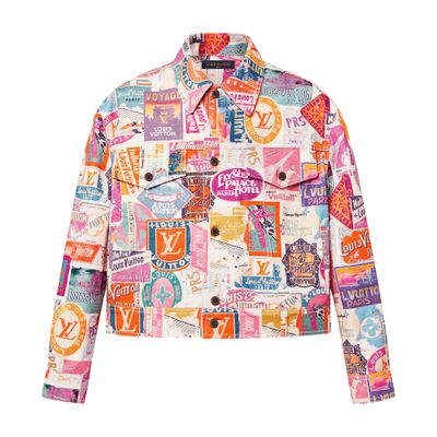 Louis Vuitton Denim Jacket With Front Pockets In Multicolor