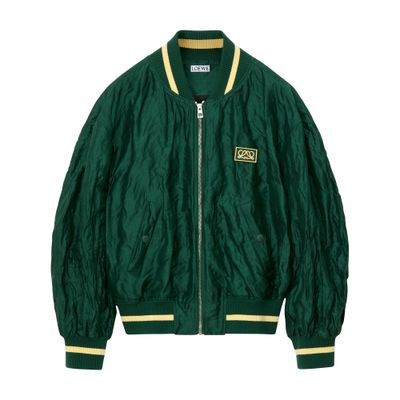 Loewe Bomber Jacket In Green