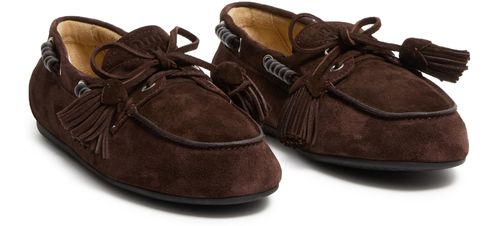 MIU MIU Suede loafers with tassels