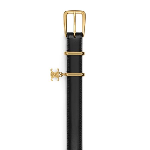 CELINE Elegant charm belt in taurillon leather