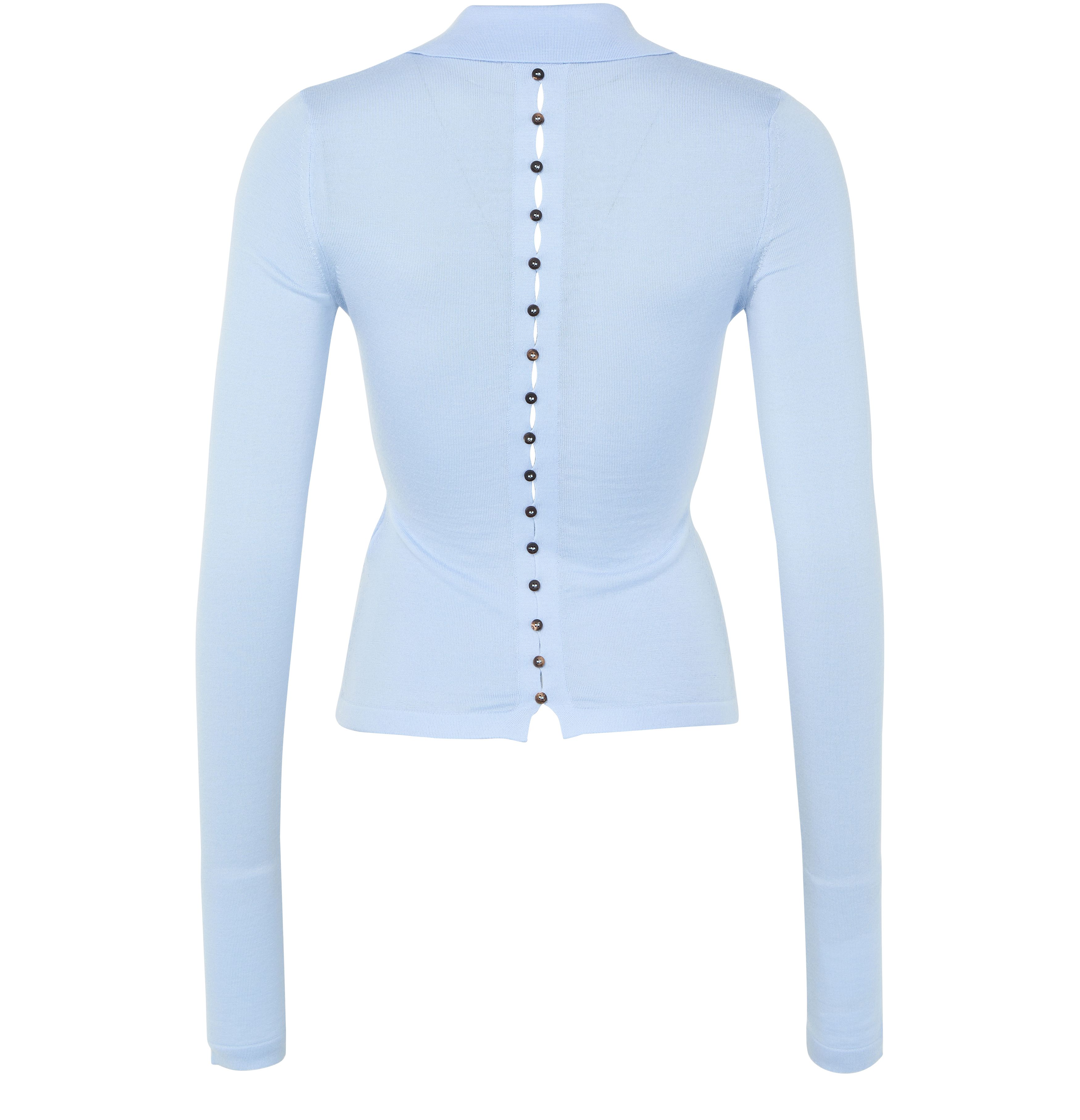 The Merino long sleeved polo thumbnail 3