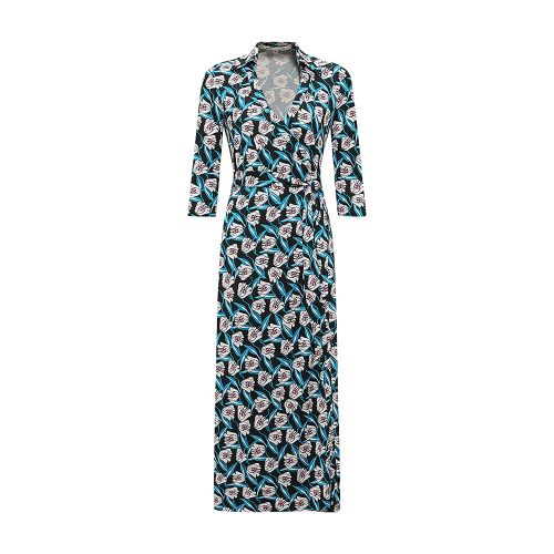 Diane Von Furstenberg Abigail Silk Jersey Midi Wrap Dress In Fortune_vine_ivory