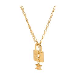 CELINE★ゴールドネックレスTriomphe lock necklace in brass necklace CELINE★ゴールドネックレスTriomphe lock in brass