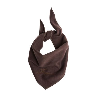 Jacquemus The Cachemire Bandana In Brown