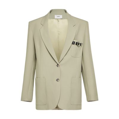 Coperni Belted Pocket Tailored Jacket In Beige