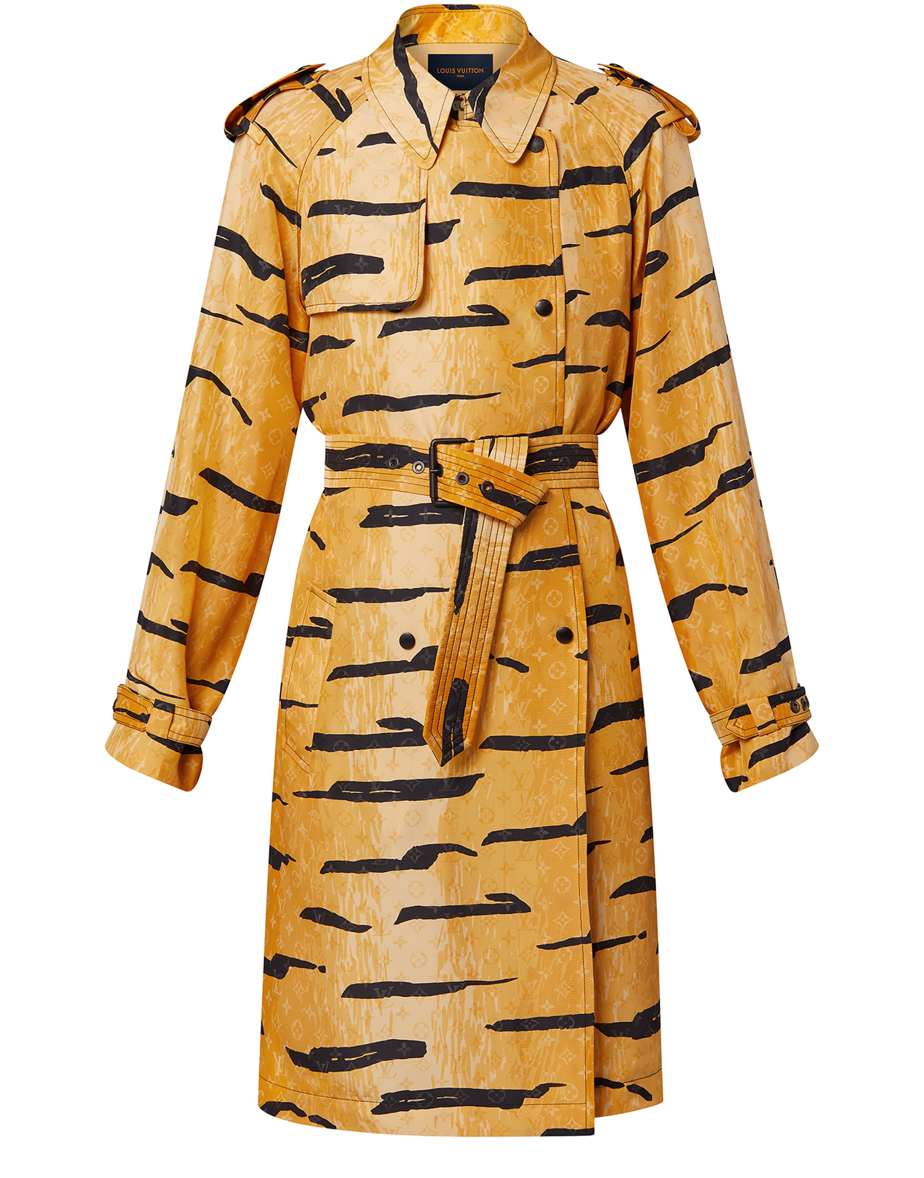Tiger Print Trench Coat