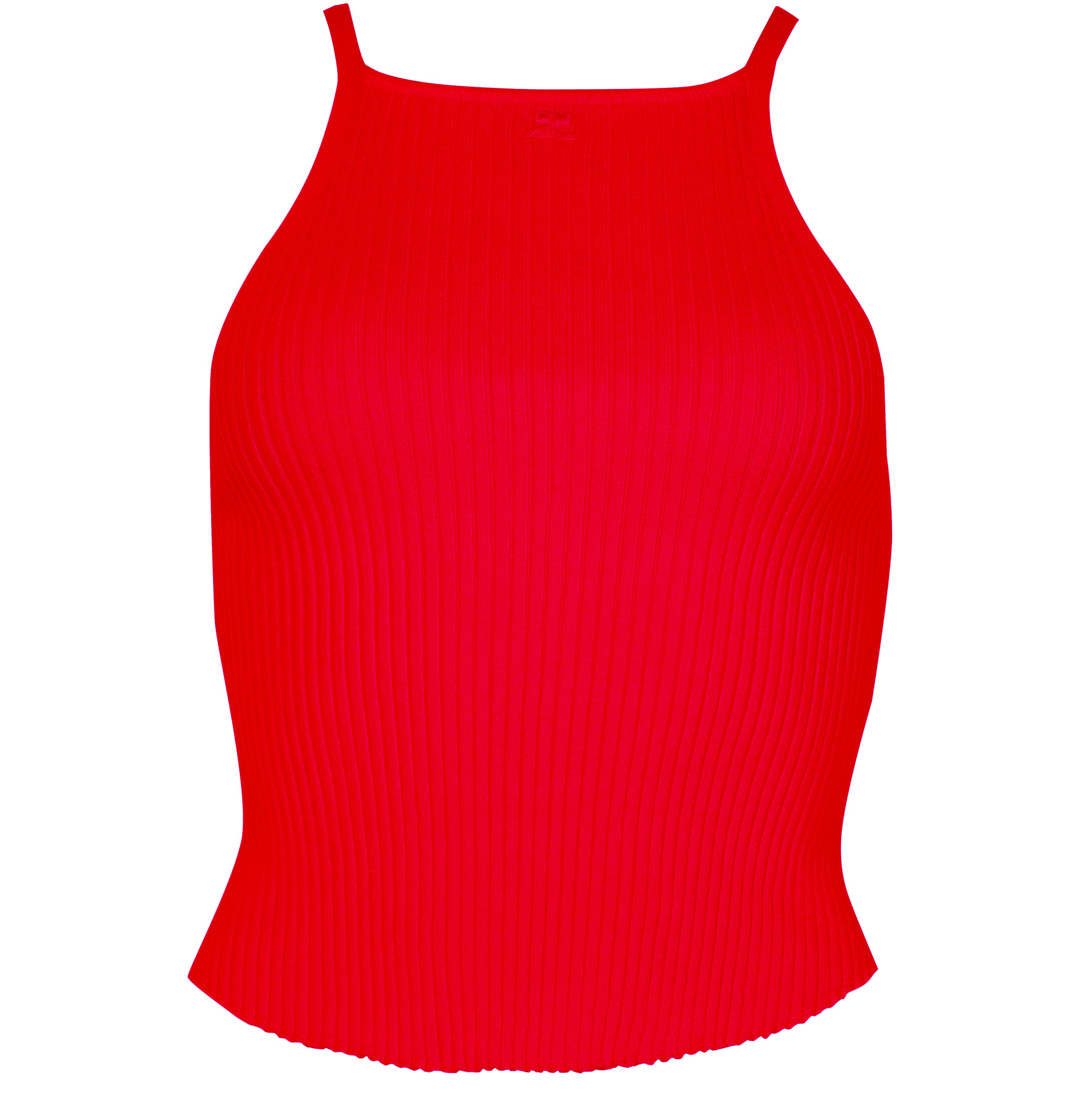 Circle rib knit top