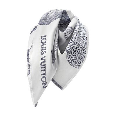 Louis Vuitton Up And Away Shawl In Blue