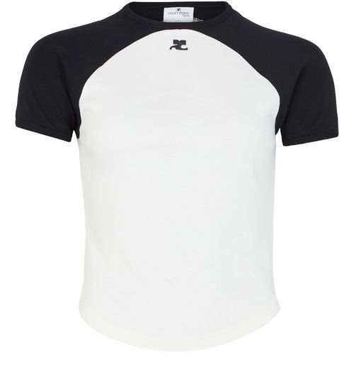 COURREGES Circle contrast t-shirt