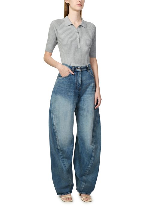 VERSACE Baggy twisted jeans