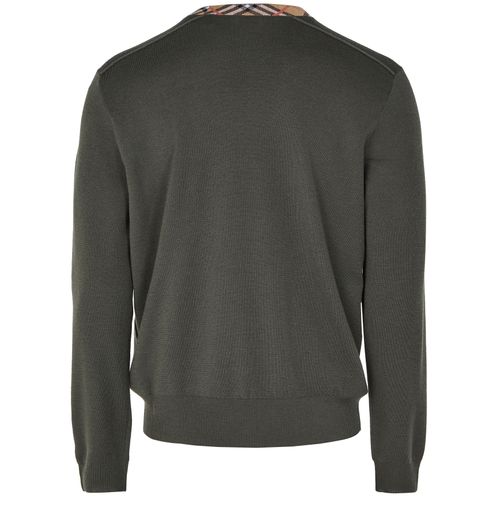 BURBERRY Check round-neck sweater