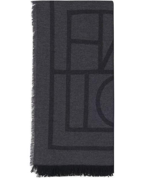 TOTEME Echarpe en laine et cachemire monogramme